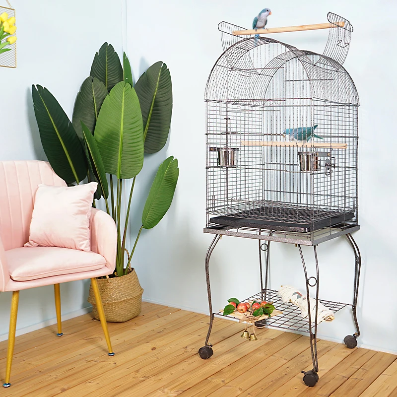 

Pengmeier medium-sized parrot cage Xuanfeng peony tiger skin special bird's nest luxury splash-proof bird cage factory direct sa