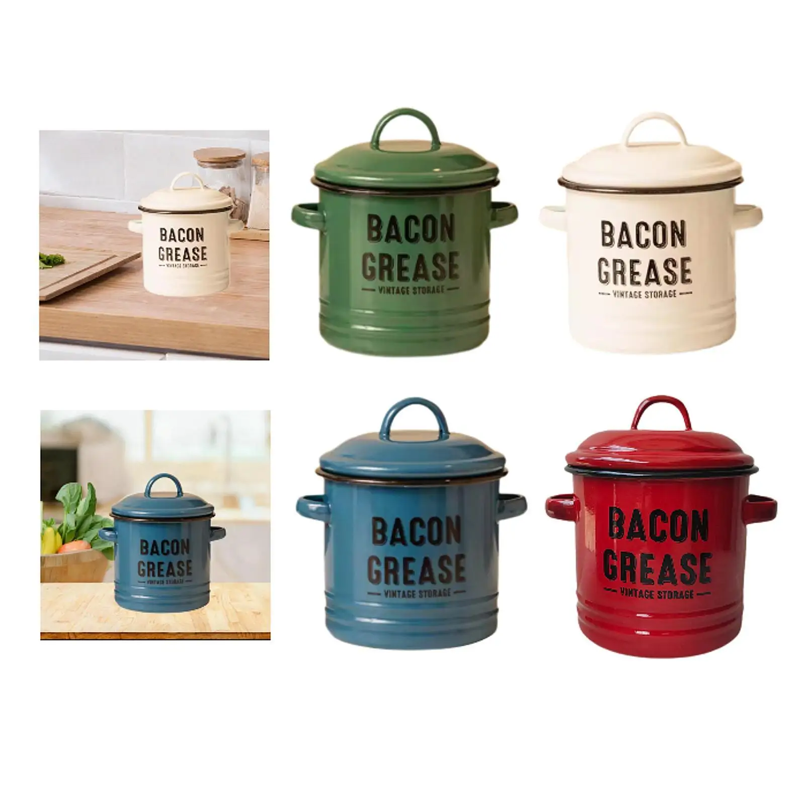 

Enamel Covered Cooking Pot Cooking Pot with Lid Kitchen Accessory with Handles Enamel Simmer Pot for Boiling Noodles Campfire