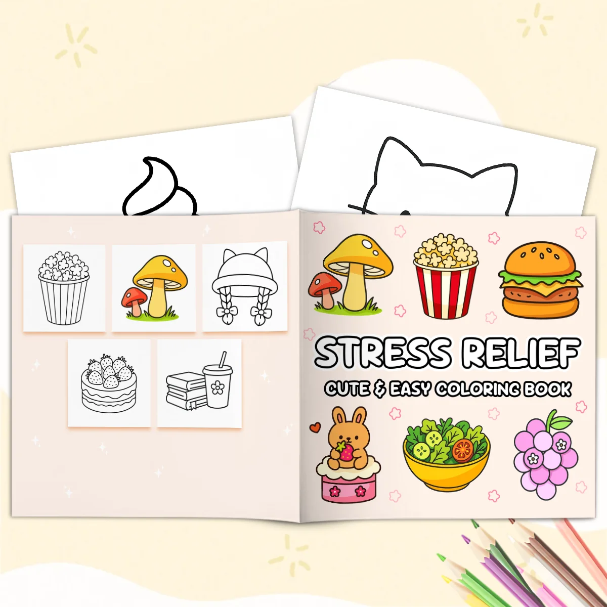 Gezellig ontspannend kleurboek - Food Y Snacks Coloring Book recensie en prijs