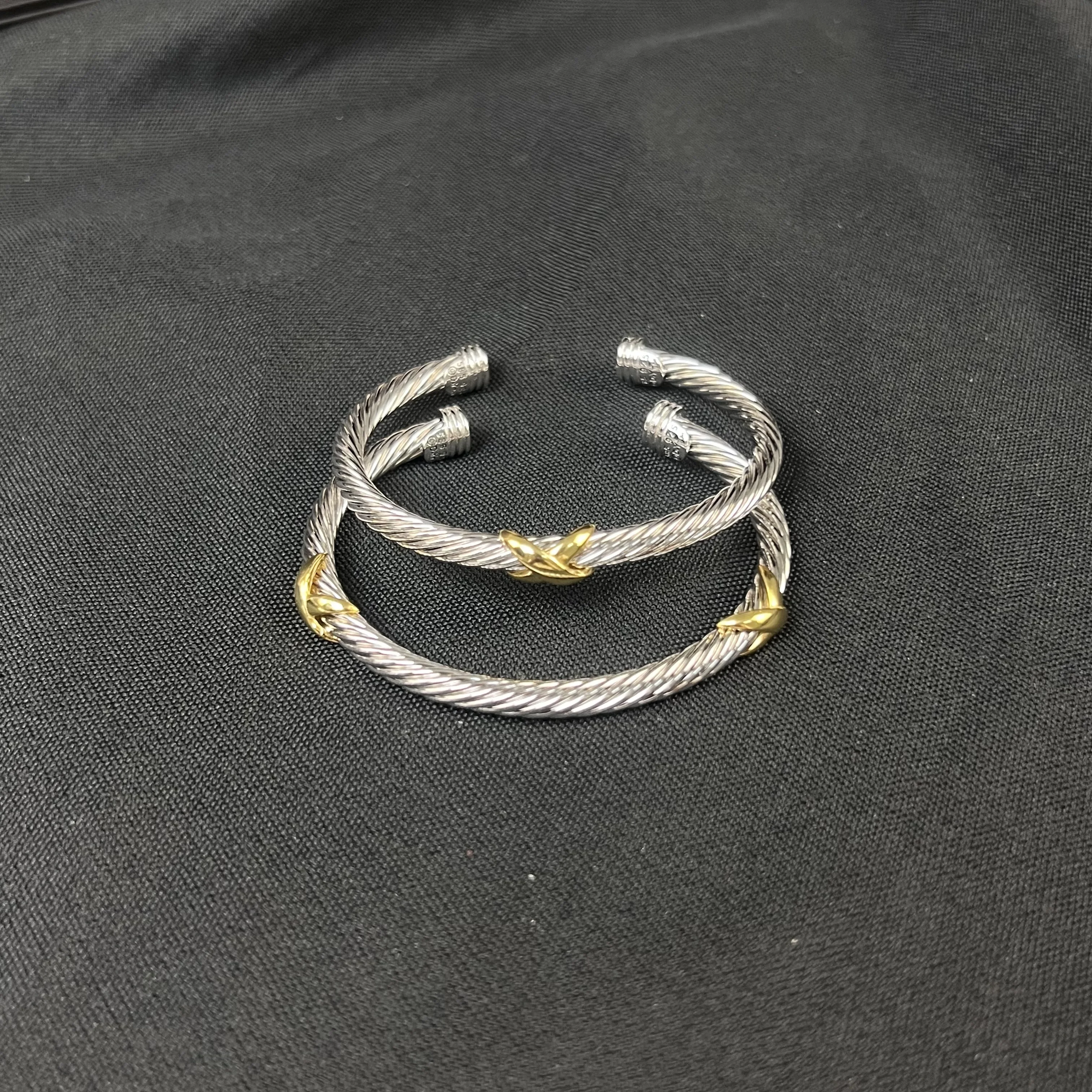 

S925 sterling silver 2025 new 5mm X bracelet neutral fashion trend retro classic personality all-match luxury jewelry gift