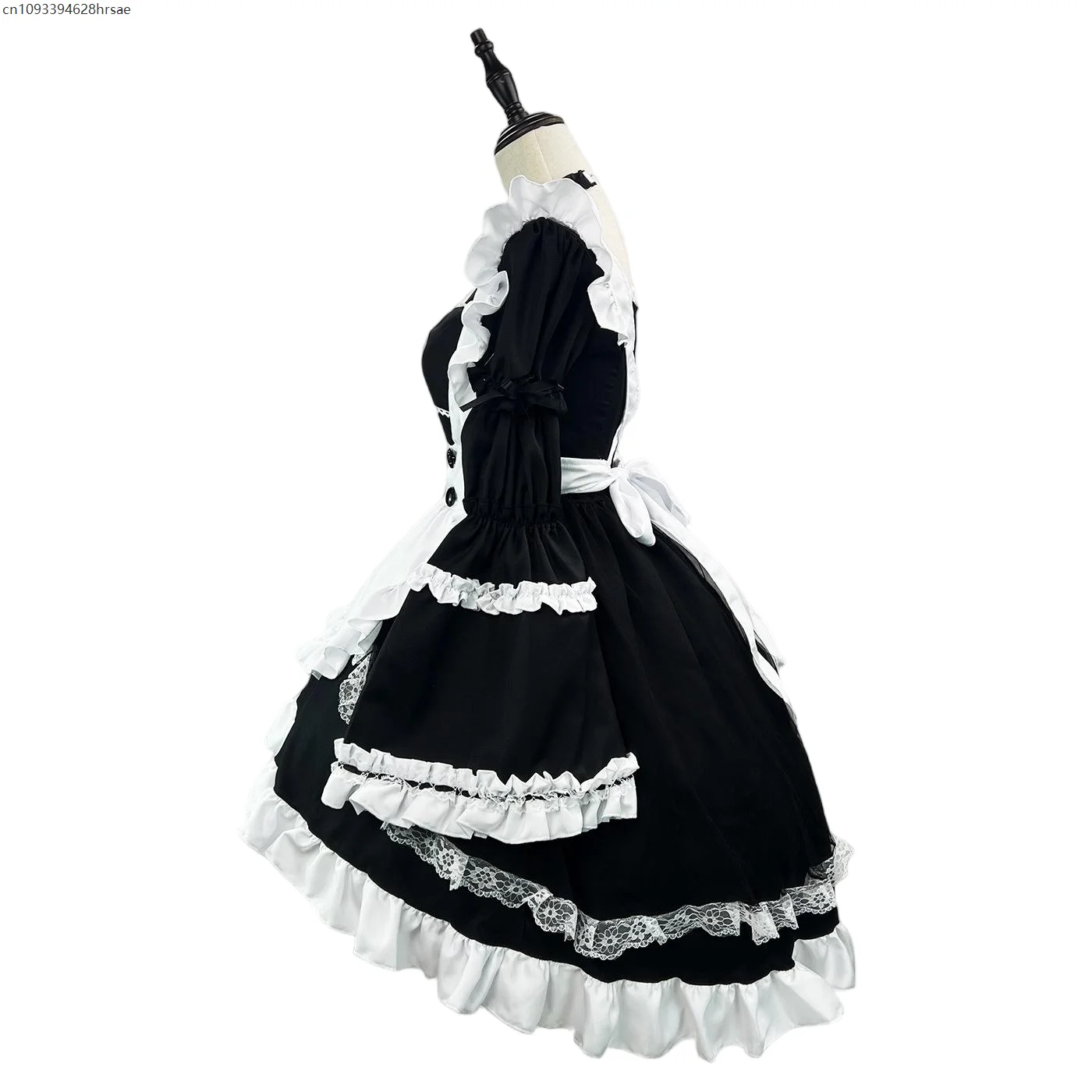 

O1 Plus Size Lolita Chinese Chongsam Anime Cosplay Maid Costume Princess Halloween Black White Japanese School Girl Kawaii Dress