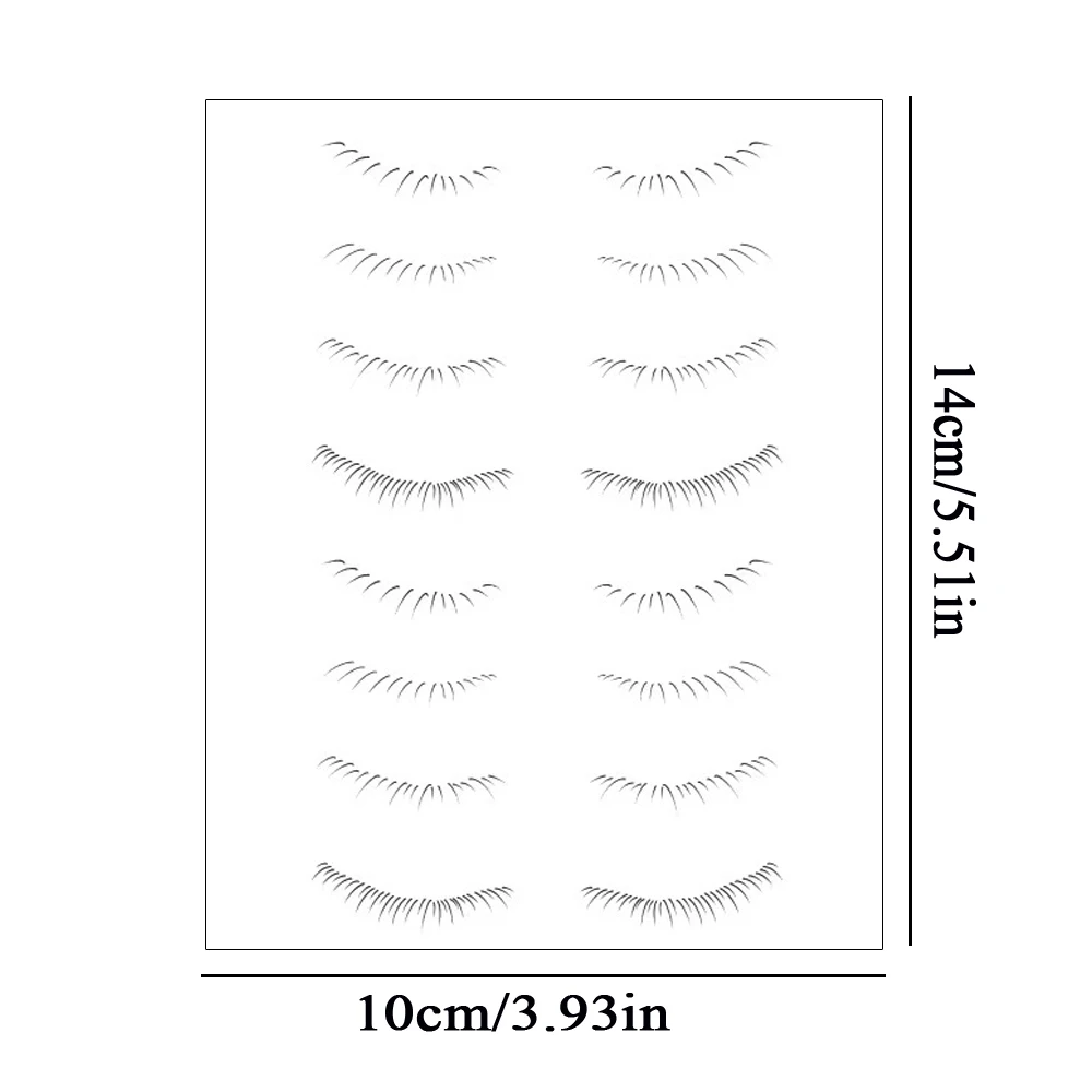 Autocollants de tatouage de cils inférieurs, simulation imperméable longue durée, faux cils 3D, agrandir le double sous les yeux