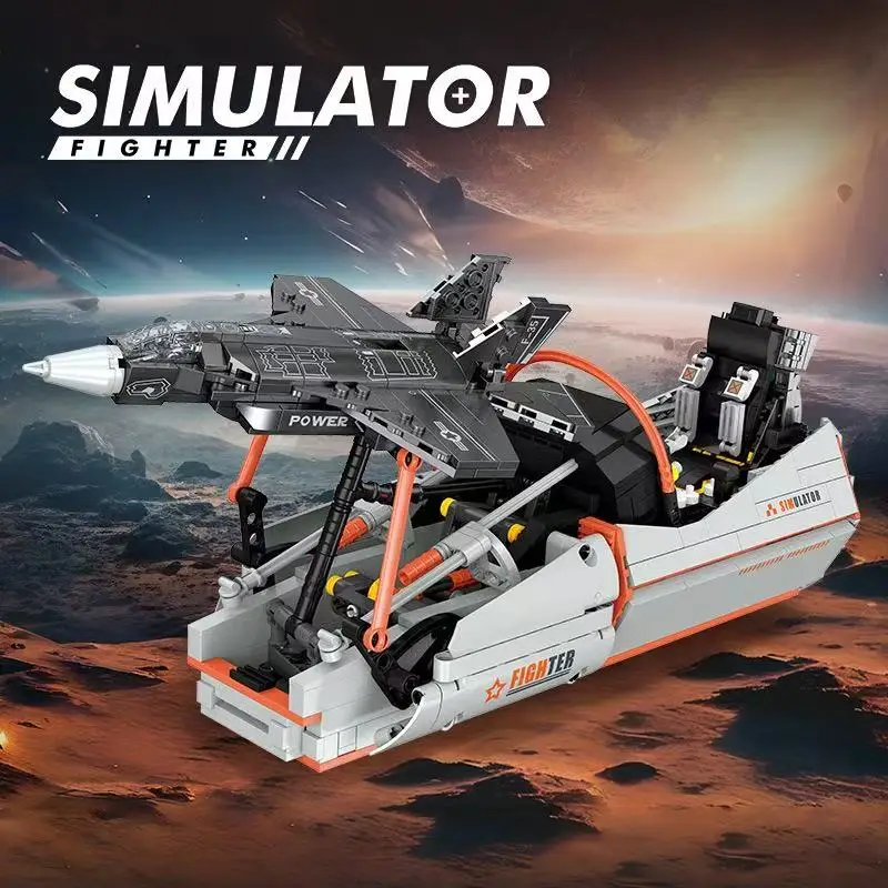 

Compatible Lego-style building assembly armed fighter jet F35 toy model, festival gift for boys, home display