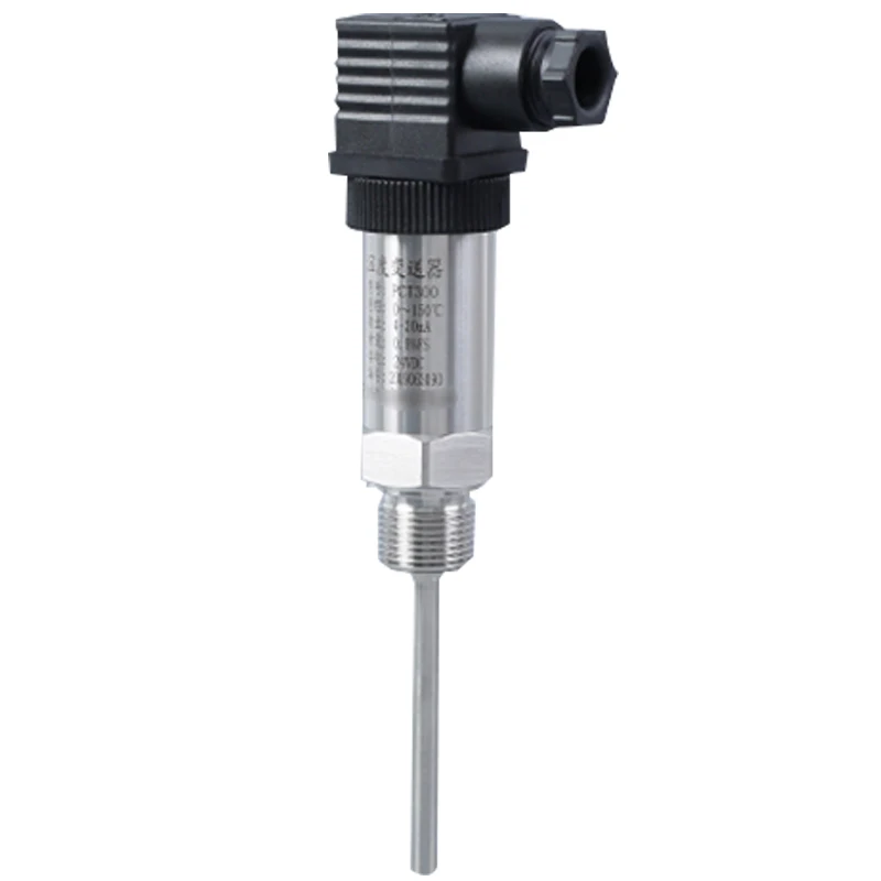 DC 24V SS304 Temperature Transducer -50~300C PT100 Hirschmann Temperature Transmitter 4-20mA 0-10V 0-5V RS485 Temperature Sensor