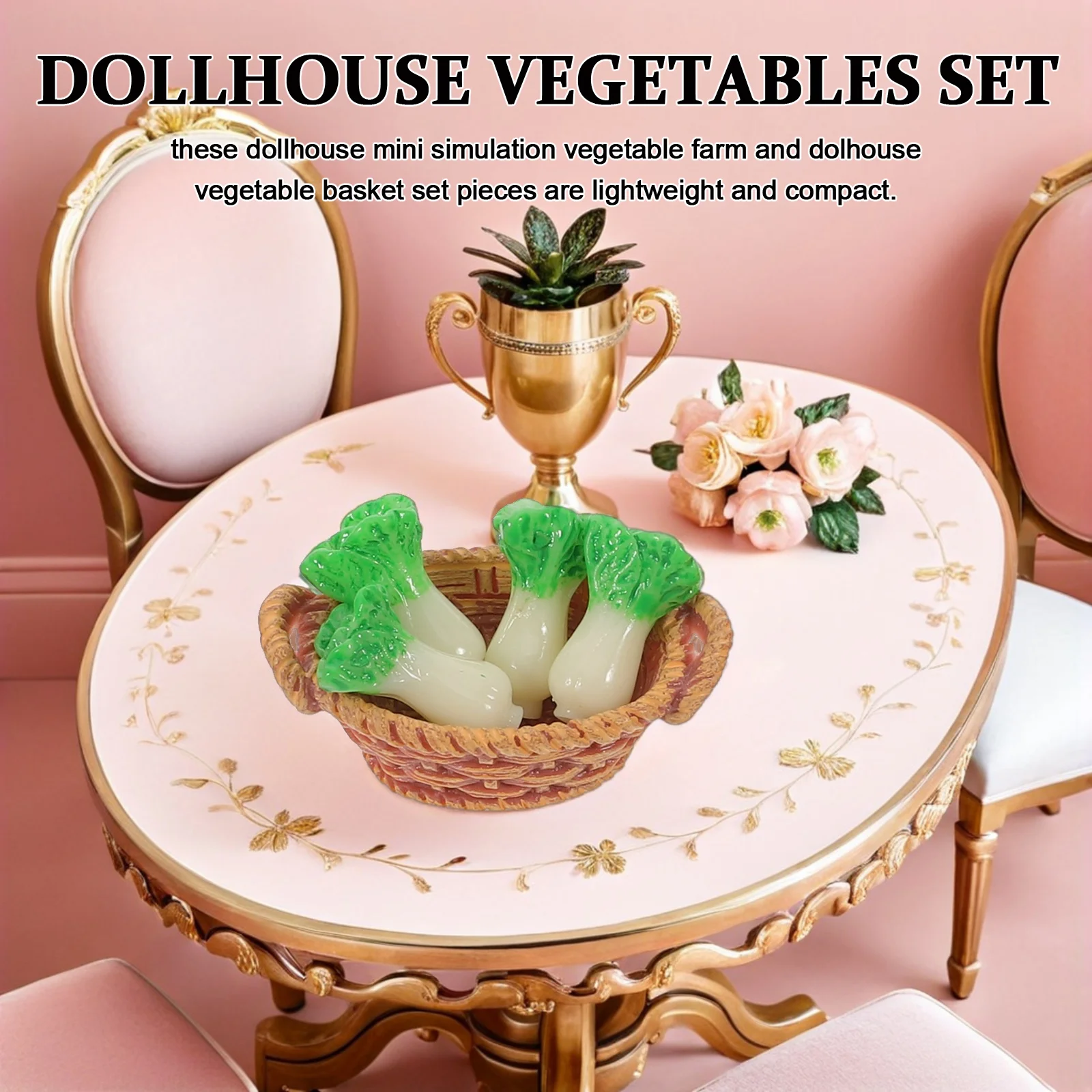 4 stuks poppenhuis groentemand miniatuur speelvoedselset realistische mini keuken scène decoratie voor boodschappen display hars