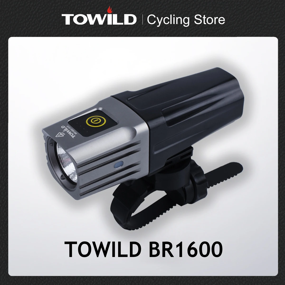 

TOWILD BR1600 Lumens Professional Bicycle Light Side Warning IPX6 Waterproof USB Rechargeable Bike Light Flashlight Accessories