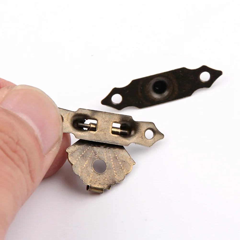 

25Sets Shell Jewelry Box Buckles Sturdy Iron Material Retro Vintage Lock Buckle Gift Box Repair Replacement Parts