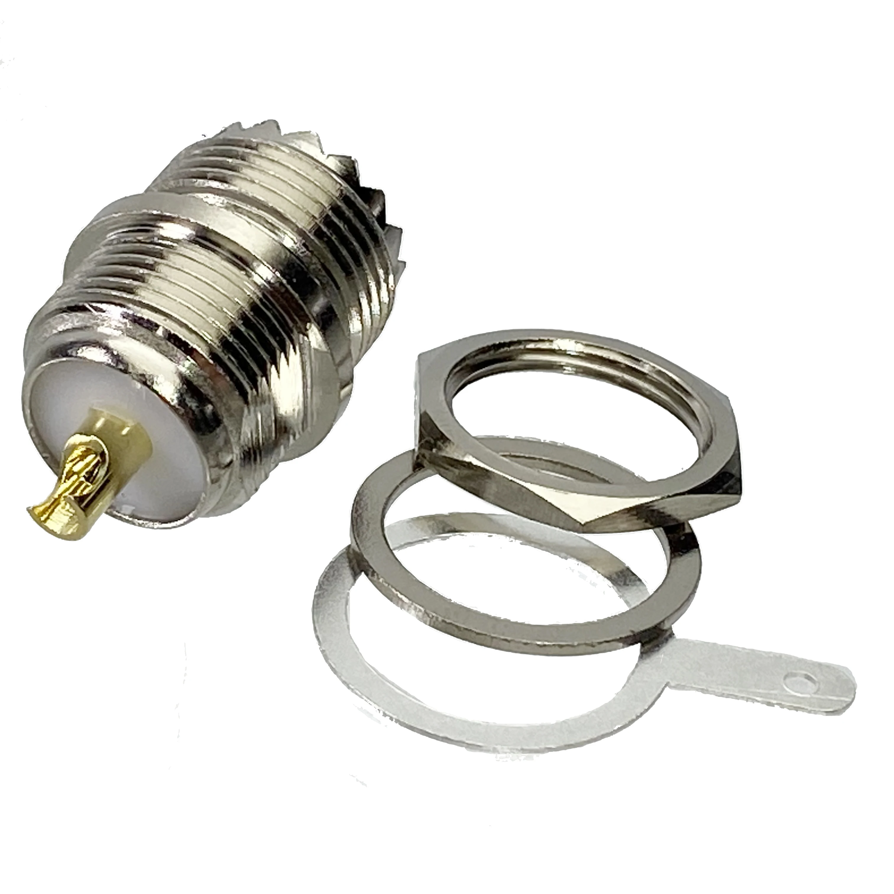 Connector SO239 UHF female Jack bulkhead solder cup desk mount RF COAXIAL