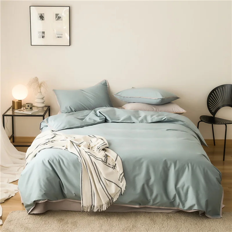 Light luxury and high-end feeling, 100 thread count Xinjiang long staple cotton, all cotton four piece set, Nordic ins style duv