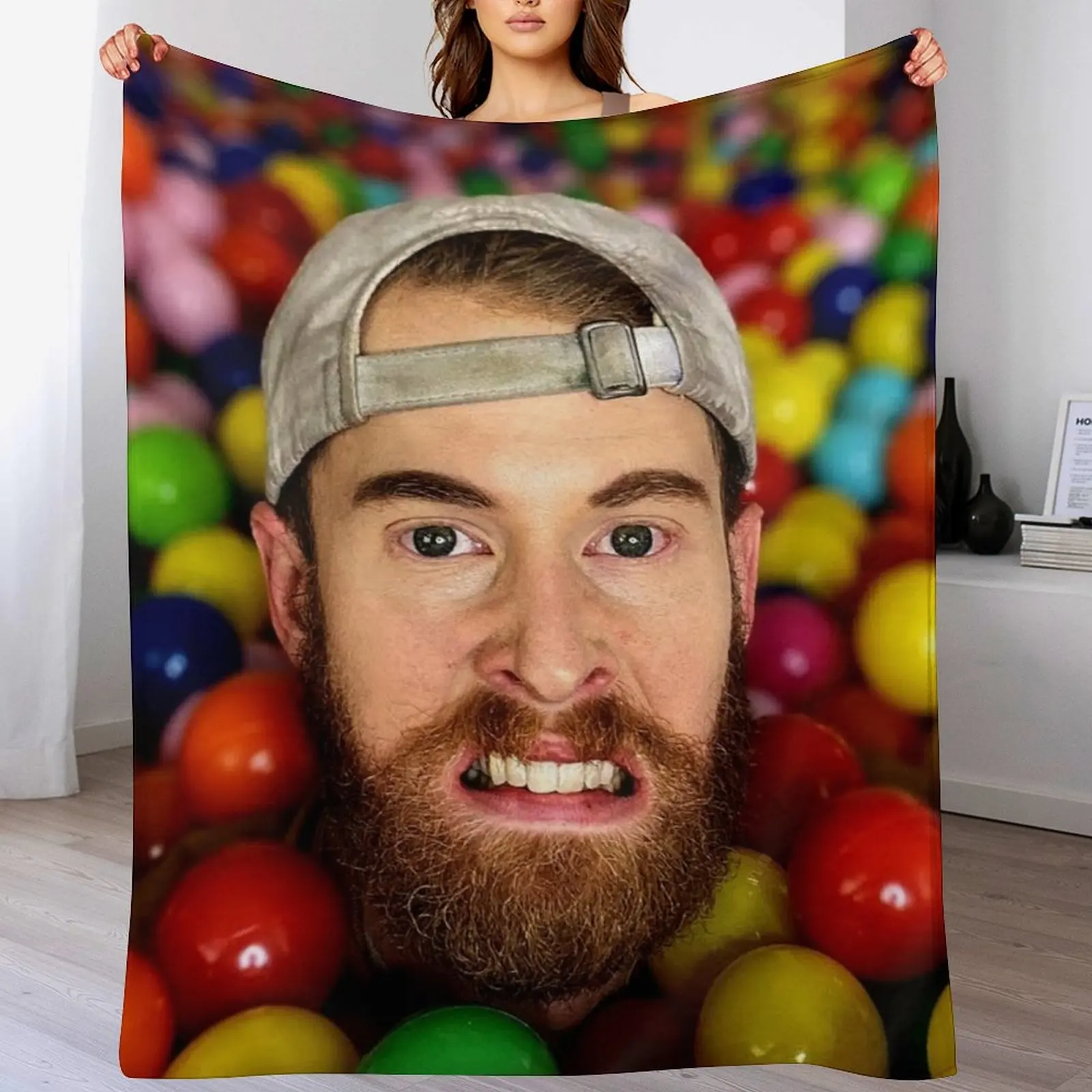 

Brandon Farris Throw Blanket Flannel Fabric warm winter decorative for babies Blankets