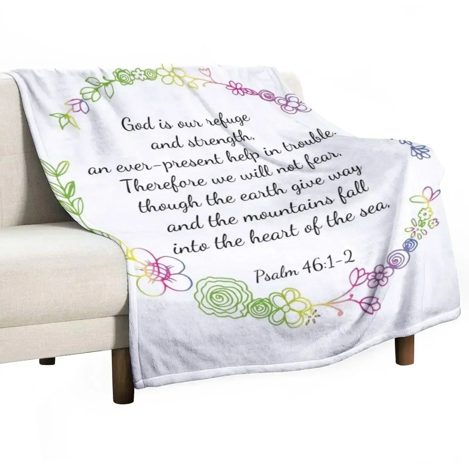 

Psalm 46:1-2 Throw Blanket Hairy Shaggy Blankets For Baby Blankets