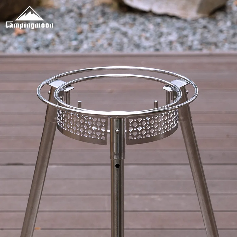 

CAMPINGMOON GEF-28 Scott Companion 2-Piece round Stainless Steel Windscreen 304-Grade Kitchen Essential