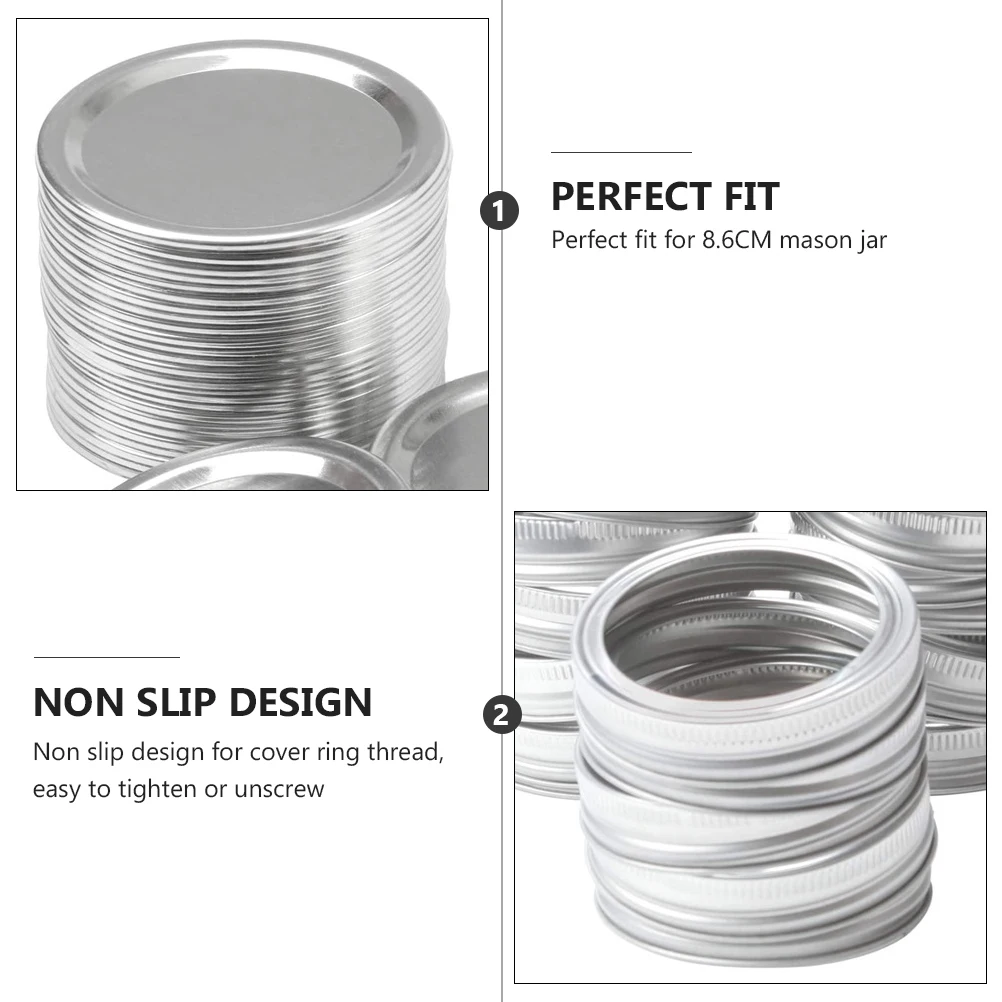 

Mason Jar Airtight Mason Jar Cover Storage Solid Cap Whorl Shape Aluminum Cover Aluminum Cap Tinplate Dry Freeze