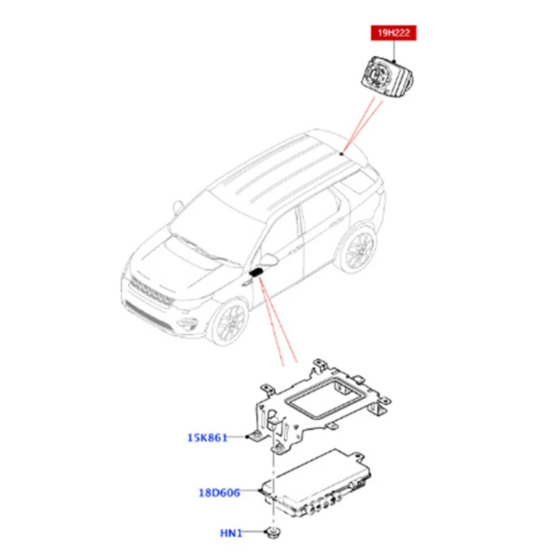 LR092728 tylna kamera parkowania samochodowy dla Land Rover Discovery Sport 2015 2016 LR071639 LR068357 LR078471 FW9319G590DK