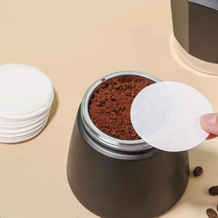 500 sztuk wymiennych papierowych filtrów okrągłych do kawy, mikrofiltry papierowe kompatybilne z ekspresami do kawy Aeropr do zaparzania T