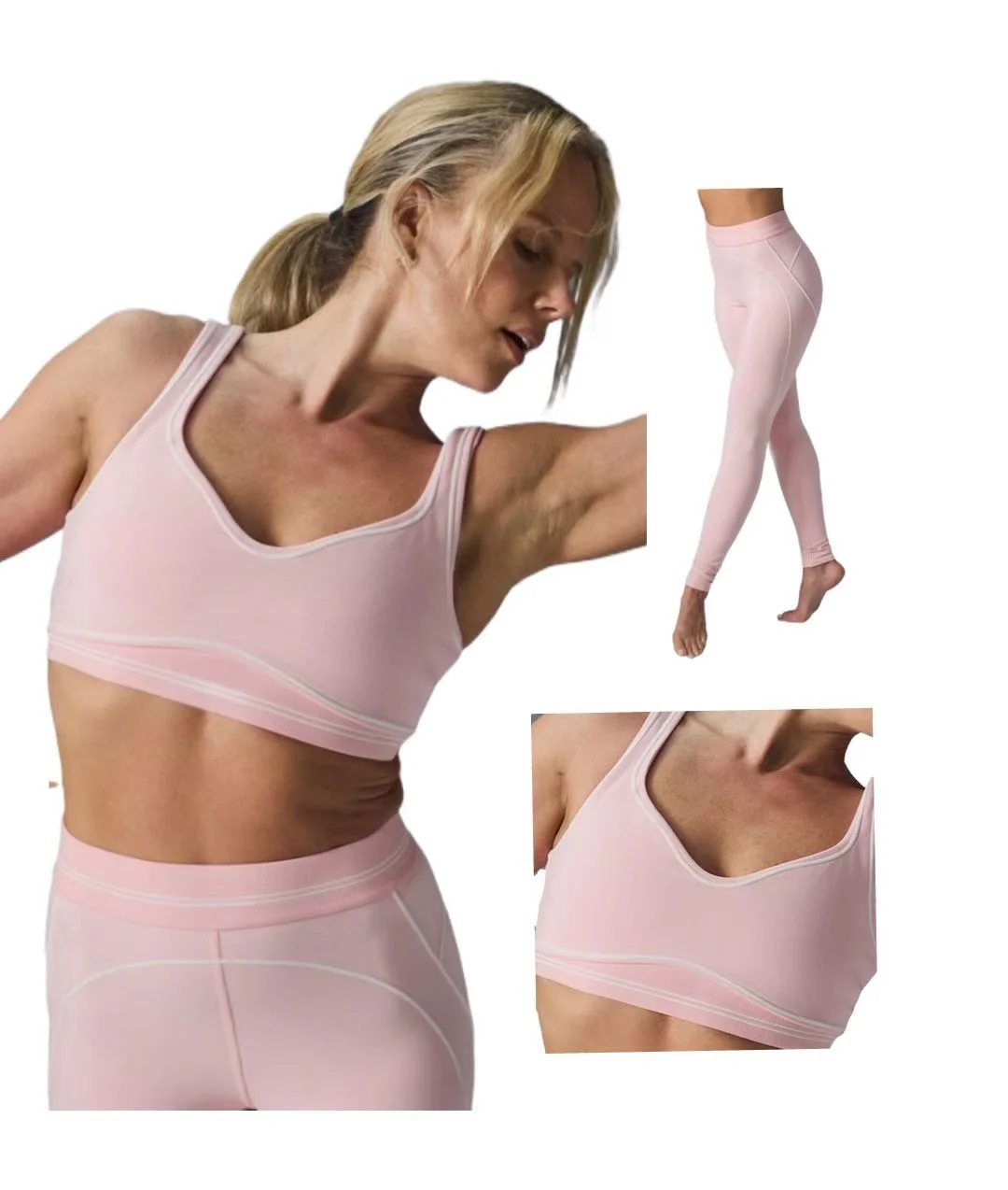 

2025 Spring/Summer New Women's Two Pieces Set! Female Clothing High - End Yoga Sportswear, Tight High Waist Seamless Fitness Tra