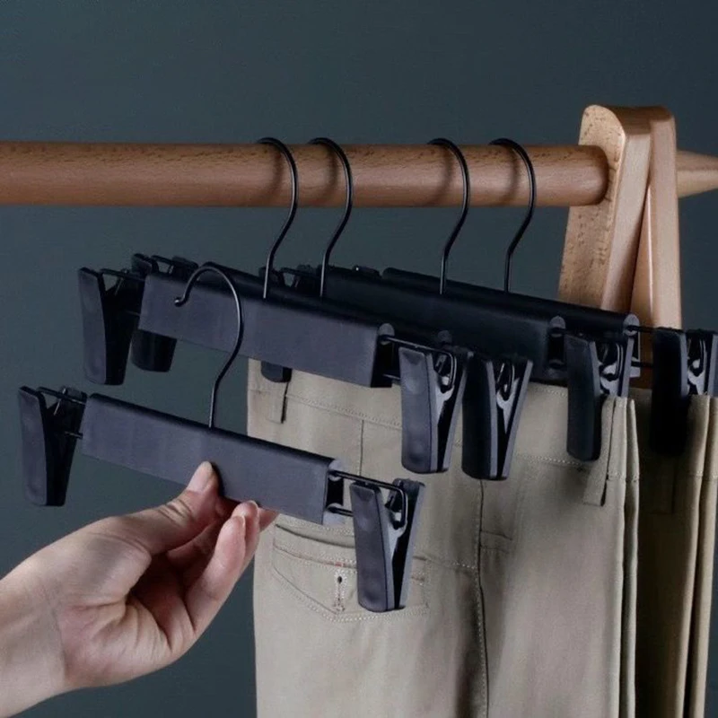 Frosted Clothes Hanger Pants Organizer JK Skirt Clip Closet Storage,Trouser Rack Drying Underwear, 10 Pcs, 20Pcs