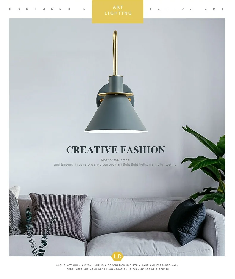 Modern Simple Wall Lamp Living Room Creative Background Wall Aisle Wall Lamp Nordic New Bedroom Bedside Lamp