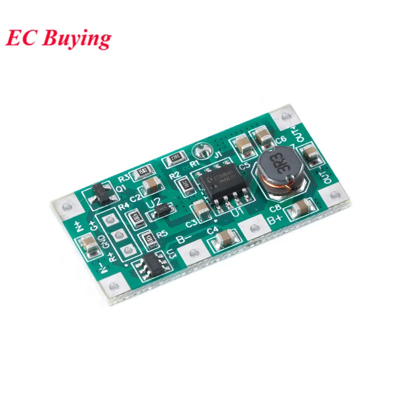 1-10Pcs DC 5V 9V 12V Charging Step Up Booster Module for 18650 Lithium Battery UPS Voltage Converter Protection Uninterruptible