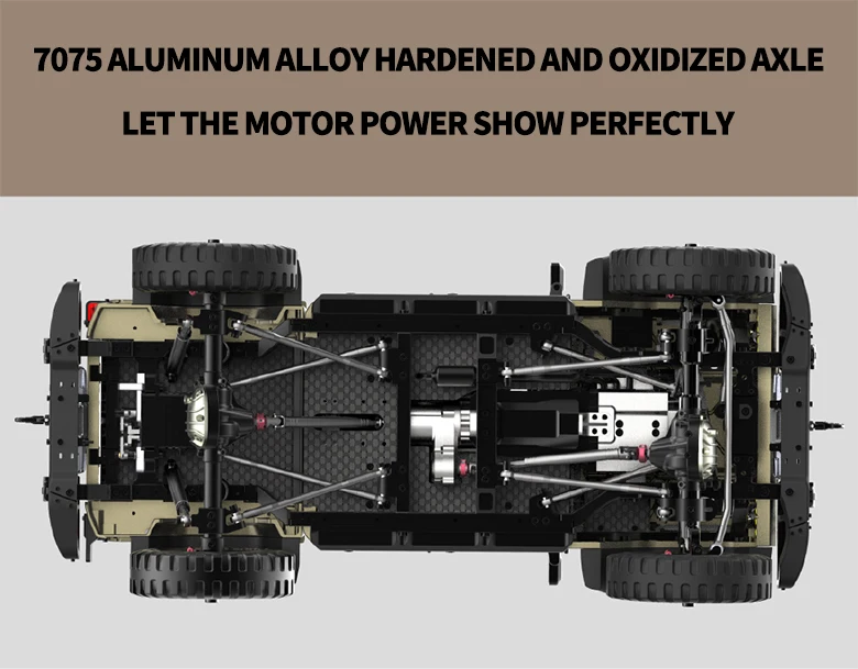 

TWOLF KIT TW-715 1/10 RC Off-road Vehicles 2Speed Transmission Full Metal CNC Control Crawler Car Sound Toys Model