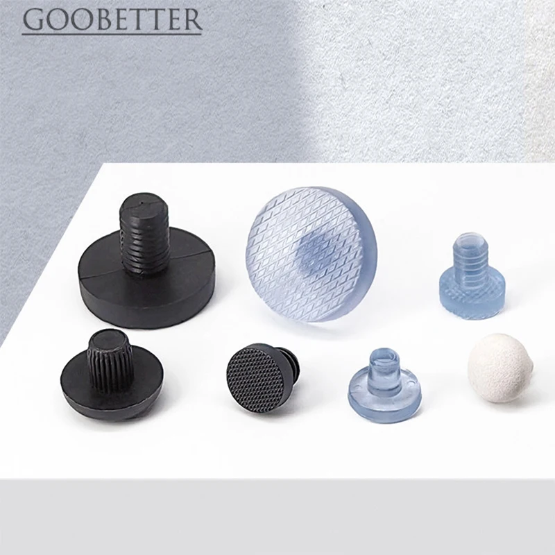 30pcs Chair Feet Pads Stool Anti-Slip Mat Rubber Grips Bowed Chair Bumper Caps for 5-12mm Holes Multiple Styles