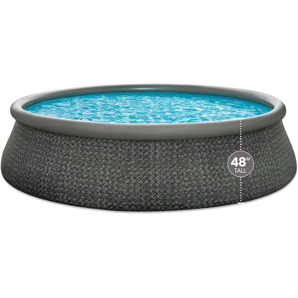 

18' X 48" Round Above Ground Swimming Pool, with Iltra1200 GPH Ilter Pump, Ladder, Type C Ilter Cartridge & Re