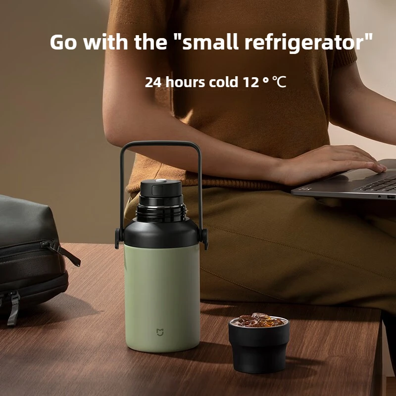 Xiaomi MIJIA 1L Insulated Vacuum Water Cup High-capacity 316 Stainless Steel Liner Long-Lasting Lock Cold 24 Hours Keep Warm