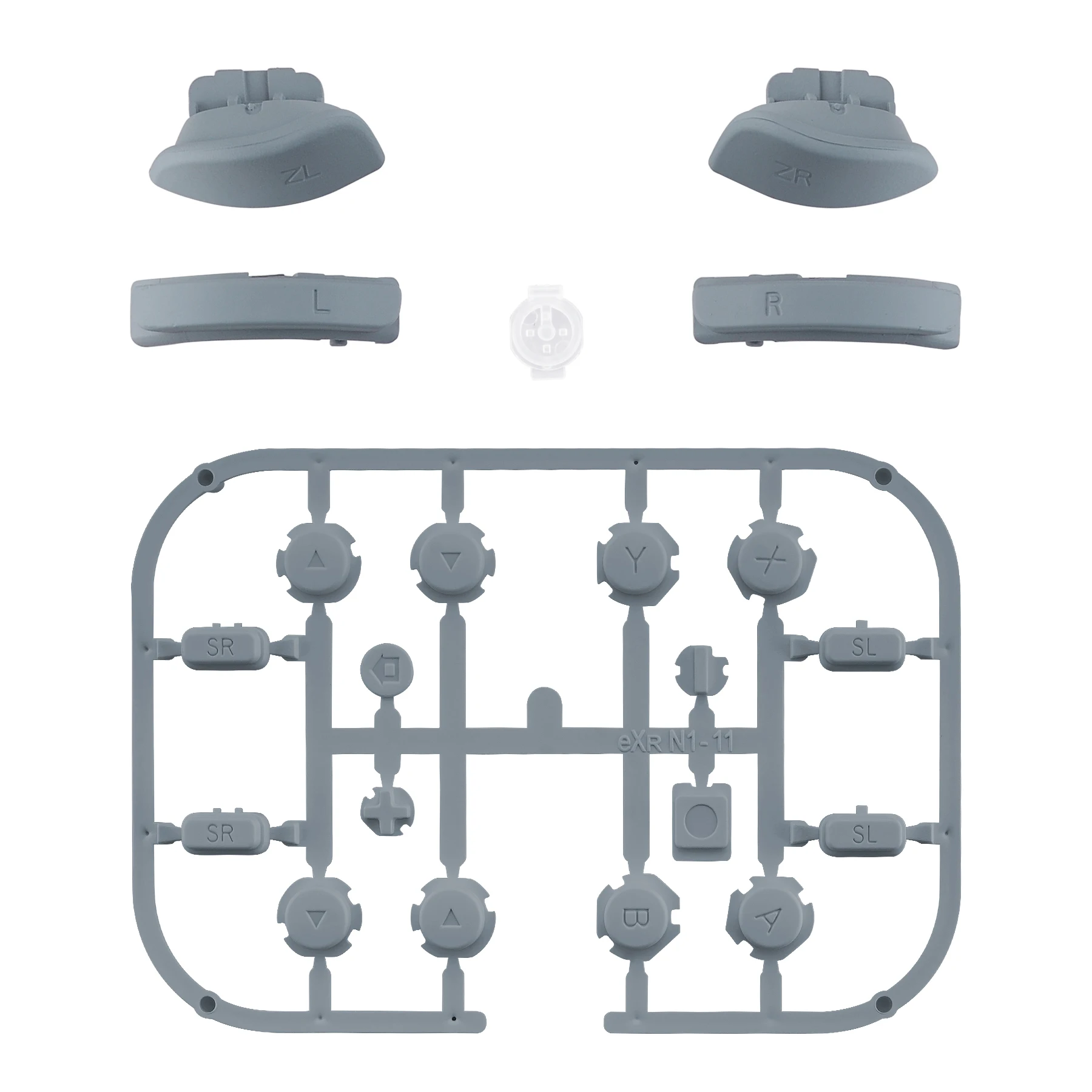 

eXtremeRate Full Set Buttons W/Tools for NS Switch JoyCon & Switch OLED Joycon - New Hope Gray