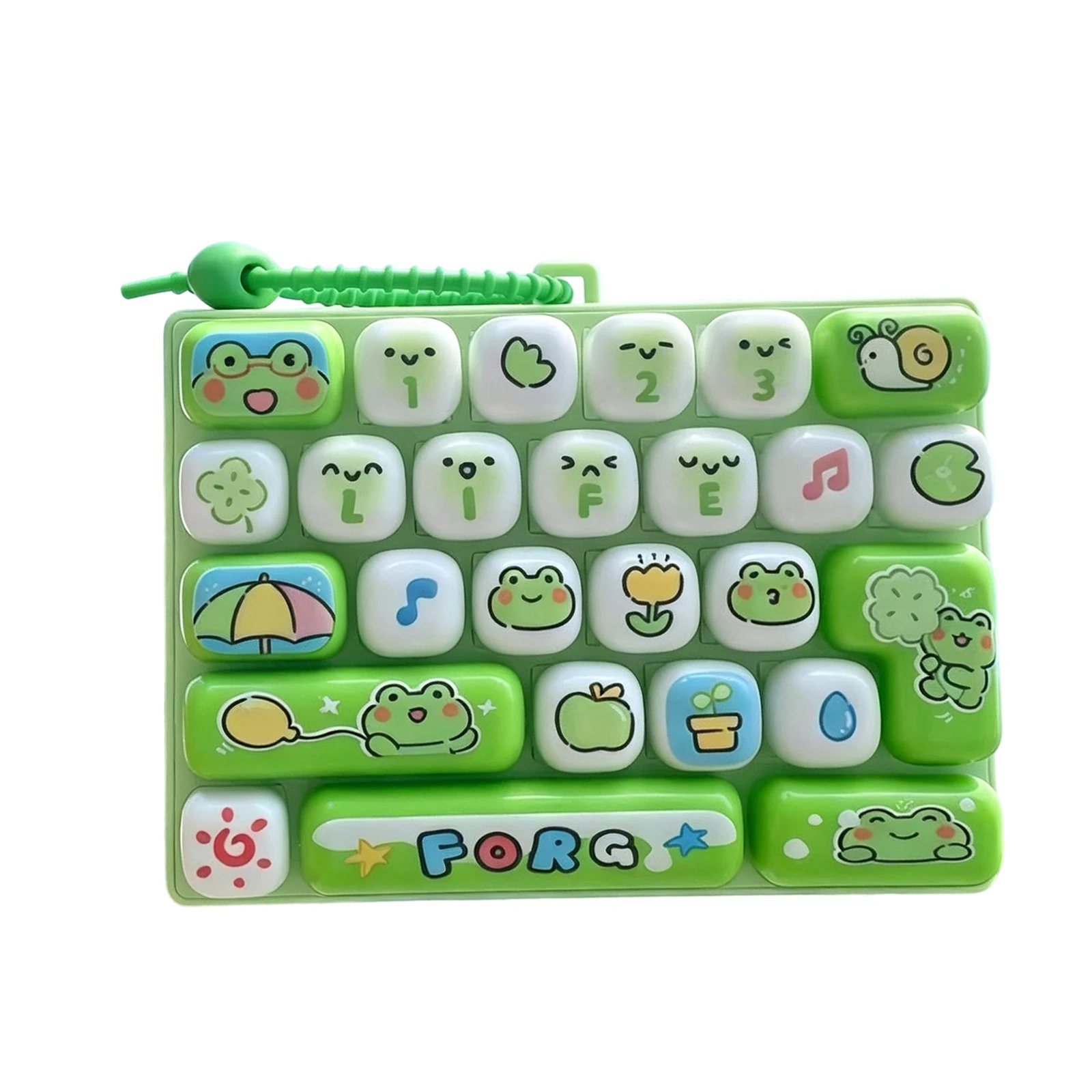 26Grid Keycap Clicker Anti Stress Fidget Keyboard Keychain Decompression Button Cartoon Hand Relax Party Favor Gift 26구 키캡 키링