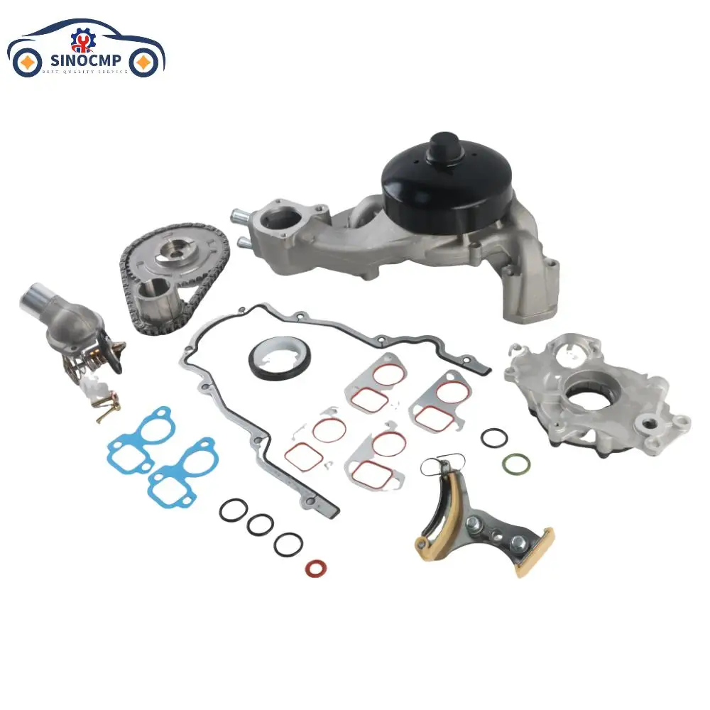 

SINOCMP 1Set Timing Chain Kit Cover Gasket Oil Pump Fit 07-13 Buick Cadillac GMC 5.3 6.0 6.2