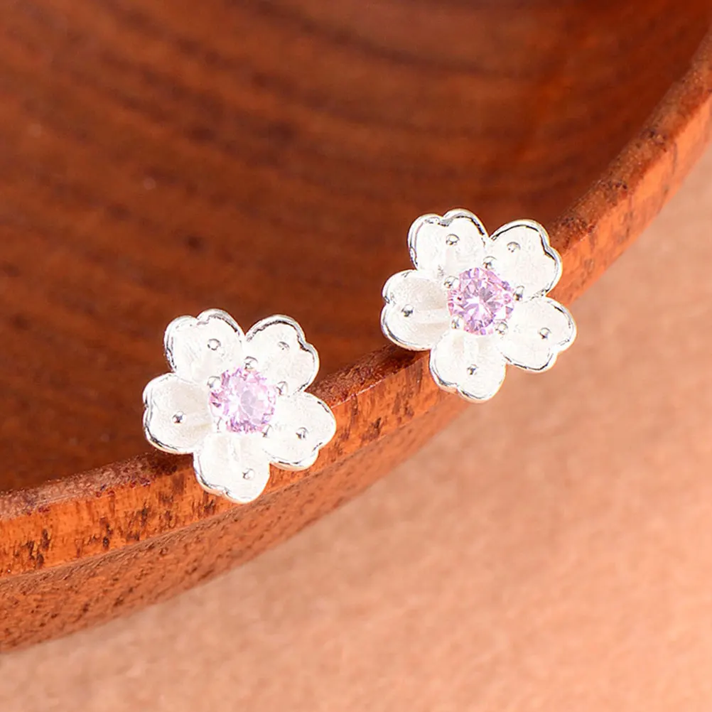 

Sterling Silver Stud Earrings Women Jewelry Fashion Dangler Decor Exquisite Temperament