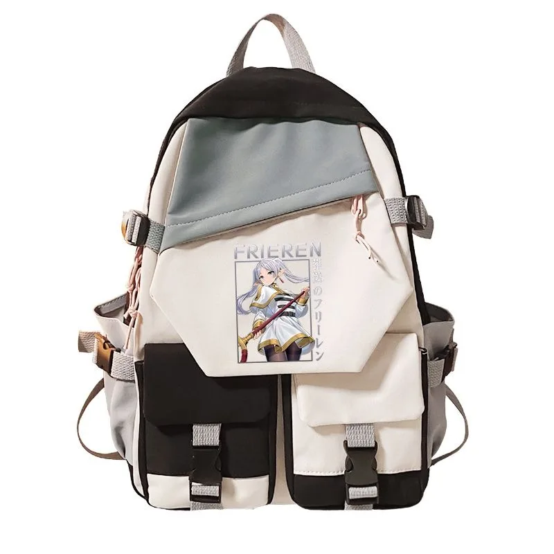 Tas punggung Anime anak perempuan, tas sekolah remaja, ransel anak perempuan, tas punggung Anime, Sousou no Frieren, 30 × 43 × 14cm