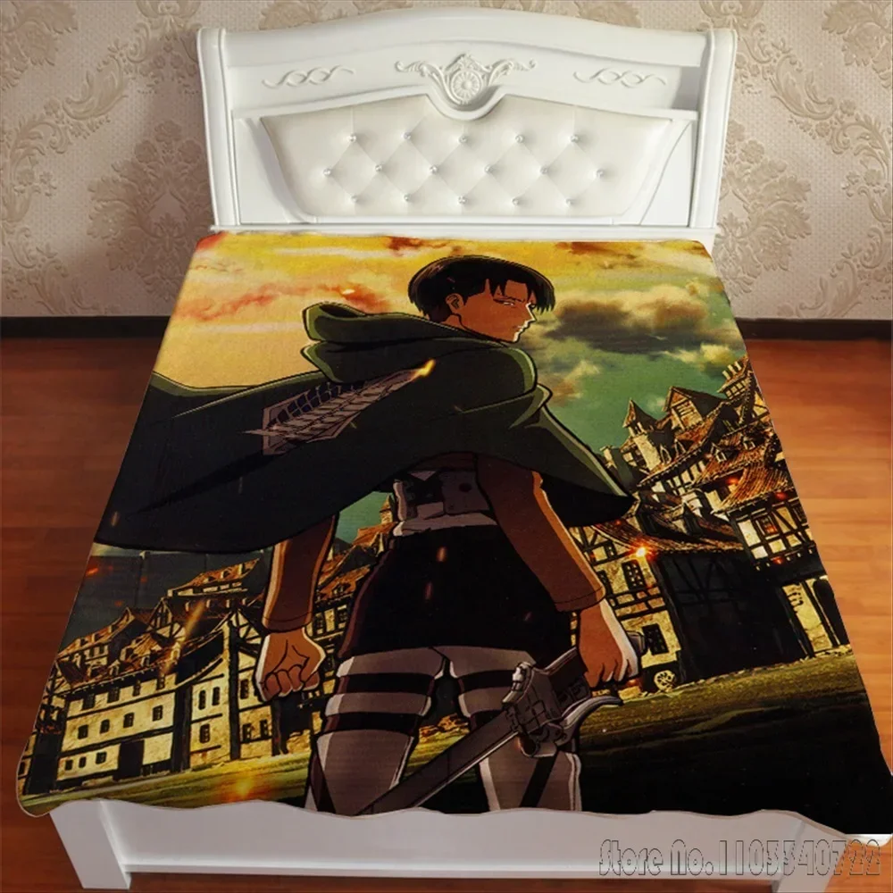 Anime Manga Shingeki no Kyojin Attack on Titan FlatSheets Flat Bed Linen for Kids Teen Bedspread Bedroom Bed Cover Decor