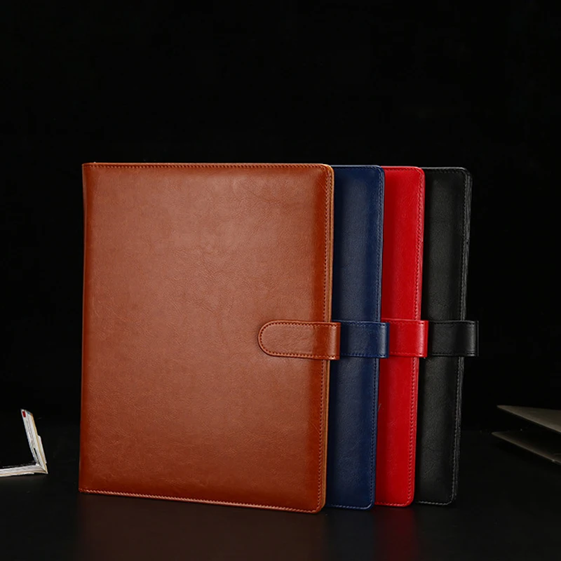 Multifunctional A4 Conference Folder Business Stationery Folder Meeting PU Leather Contract File Folders School Office SuppLY