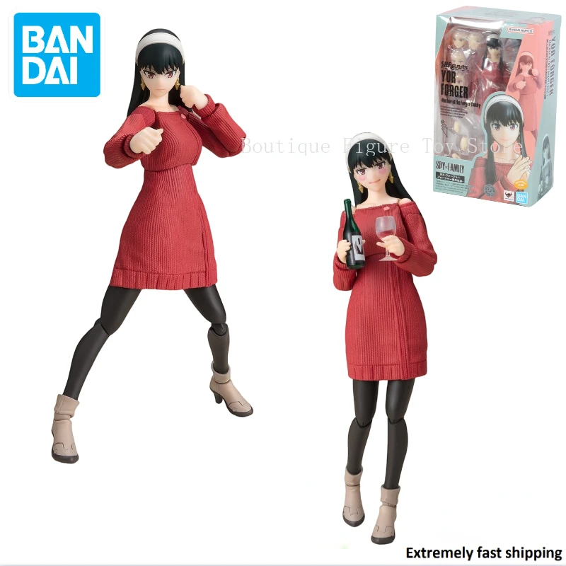 

In Stock Original Bandai S.H.Figuarts SPY×FAMILY Yor Forger Home Clothing Cute Action Figure Anime Model Toy Gift