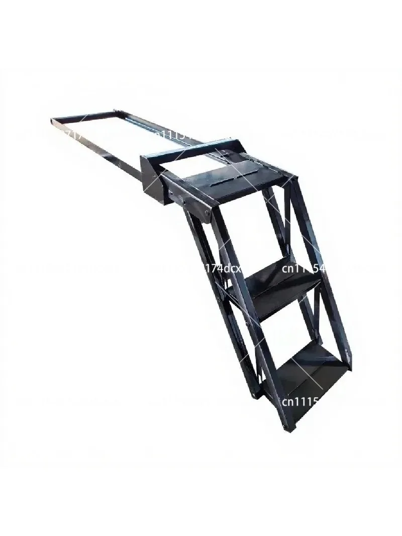 Foldable Hidden Rear Step Ladder for Truck Vehicle Pull-Out Access