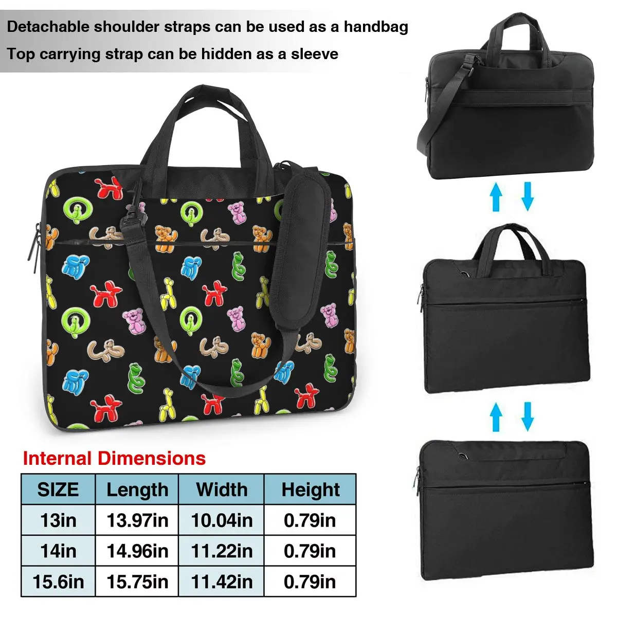 Balloon Handbag Laptop Bag Funny Animal Protective Briefcase Bag 13 14 15 15.6 Stylish For Macbook Pro Lenovo Computer Case