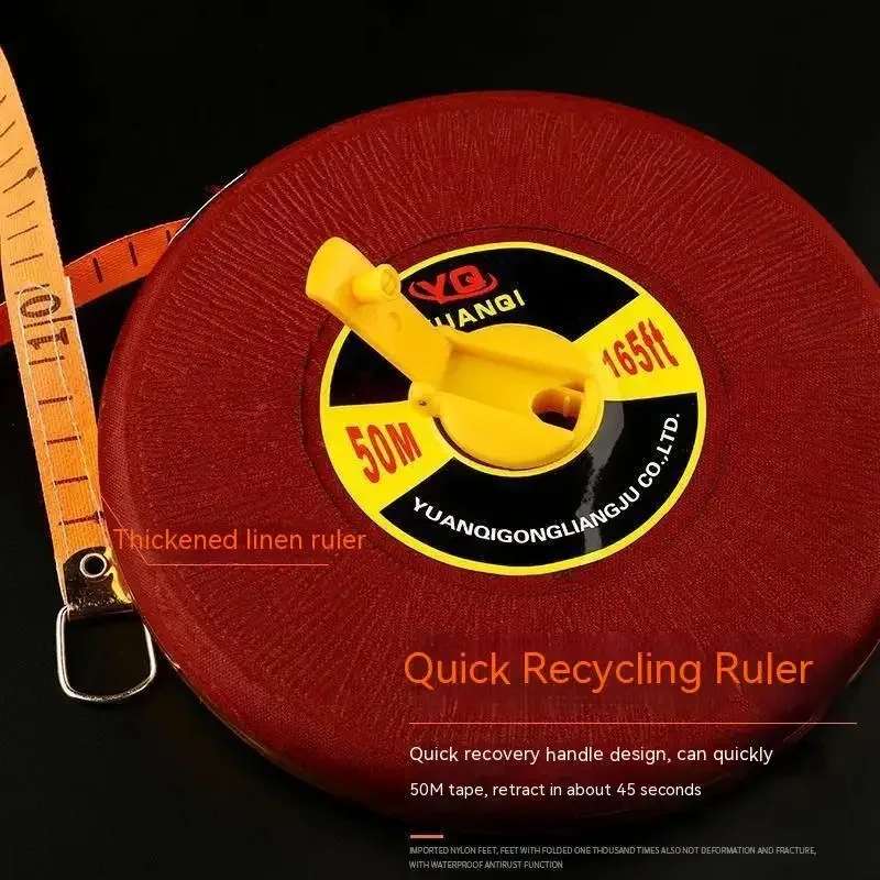 Carpenter Distance Measuring Tools Meter Ruler 20M 30M 50M 100M Tape Measure Metric Circular Glass Fiber Leather Tape