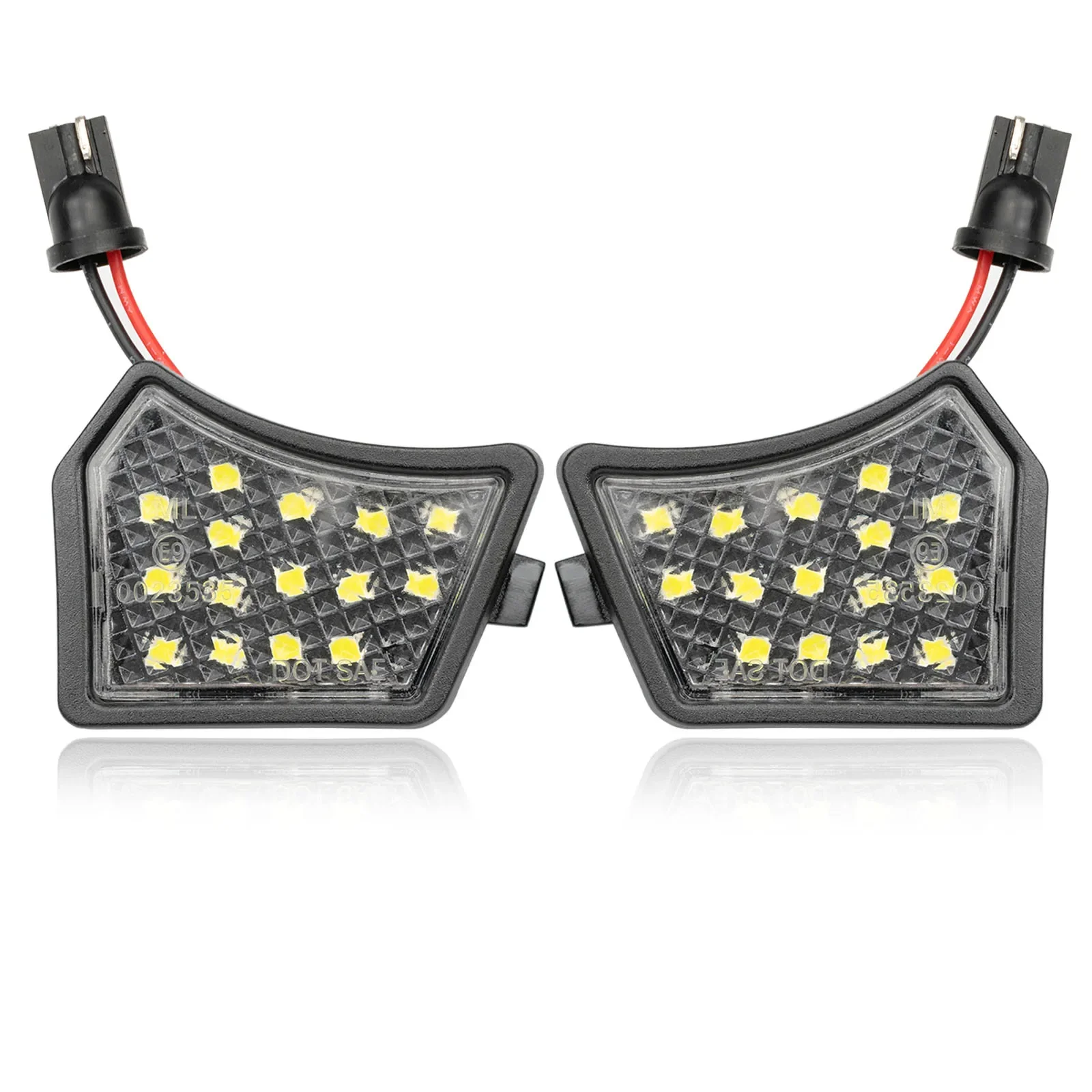 

2PCS LED Under Mirror Puddle Light For Volvo V40 V50 V60 V70 MK3 C70 MK2 XC90 XC70 Jaguar XK XF Under Mirror Welcome Lamp