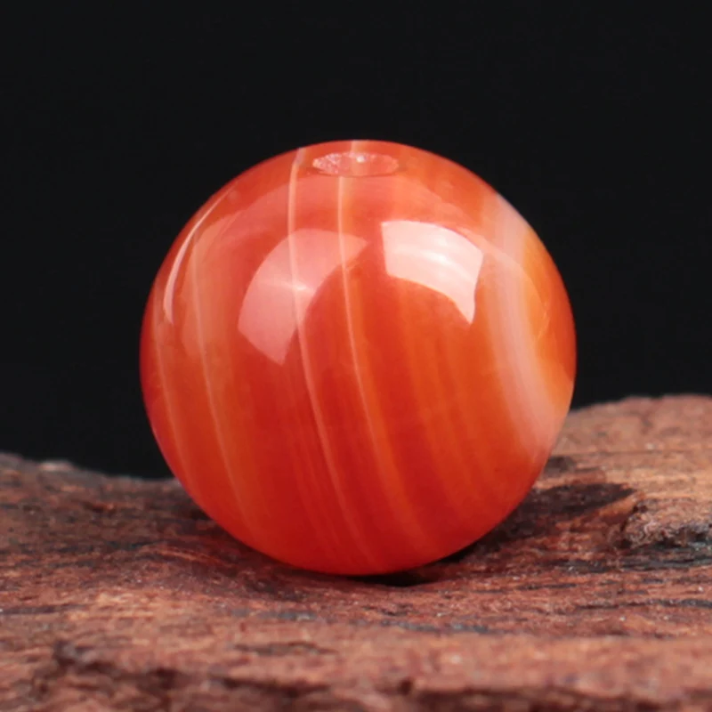 Red striped agate loose beads