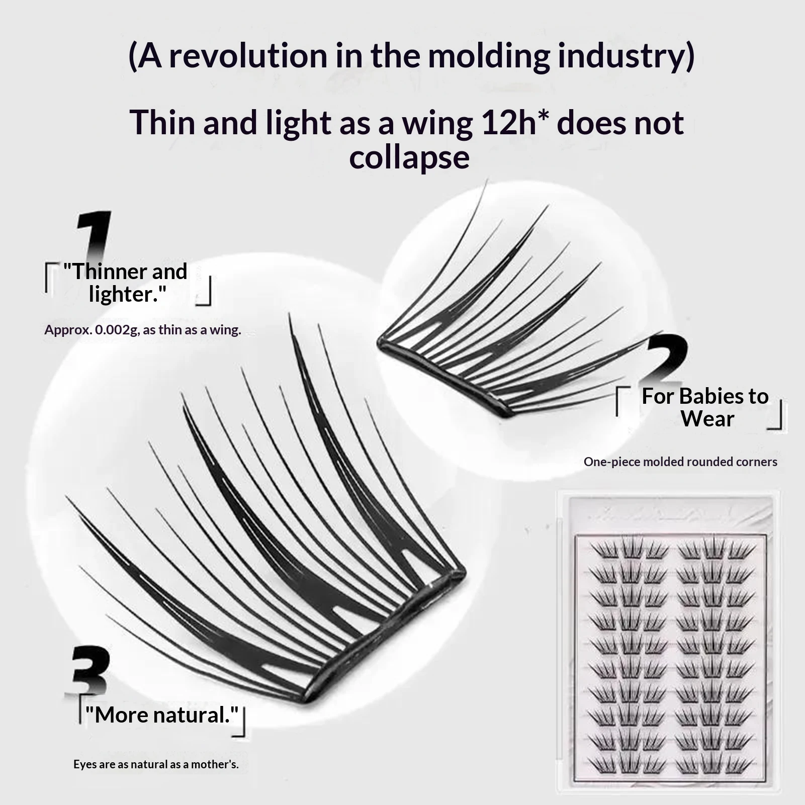 ขนตาปลอมแบบกลุ่ม DIY ไม่ต้องใช้กาว นุ่มเป็นธรรมชาติ งอนแบบ C ขนาด 7-13 มม. คละขนาด สำหรับผู้เริ่มต้น พร้อมอุปกรณ์แต่งหน้า