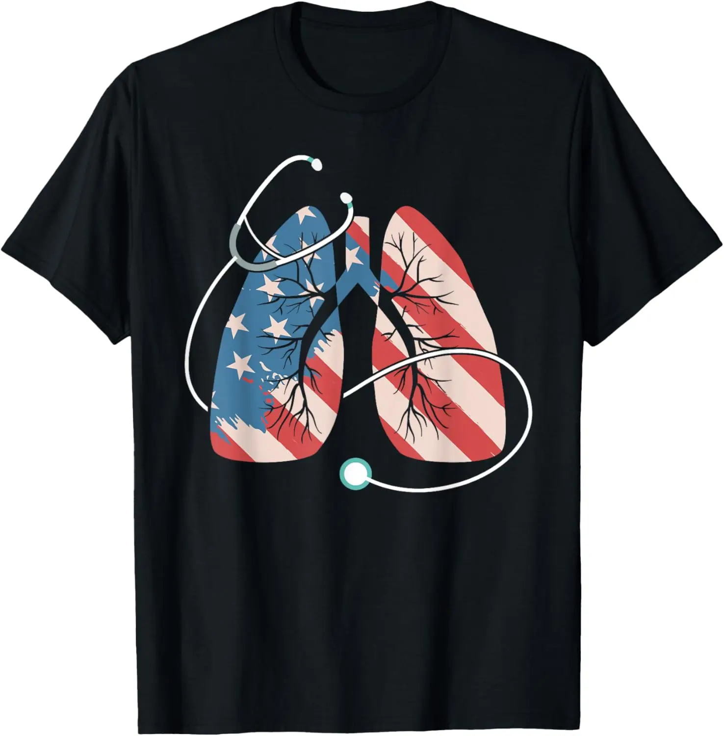 Respiratory Therapy - American Flag Patriotic T-Shirt