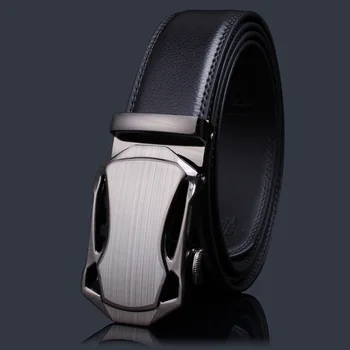 Fashion Business Men'S Belt Genuine Luxury Brand Belt Metal Buckle Belt High-Quality PU Leather Soft Belt With Cargo Pants Jeans