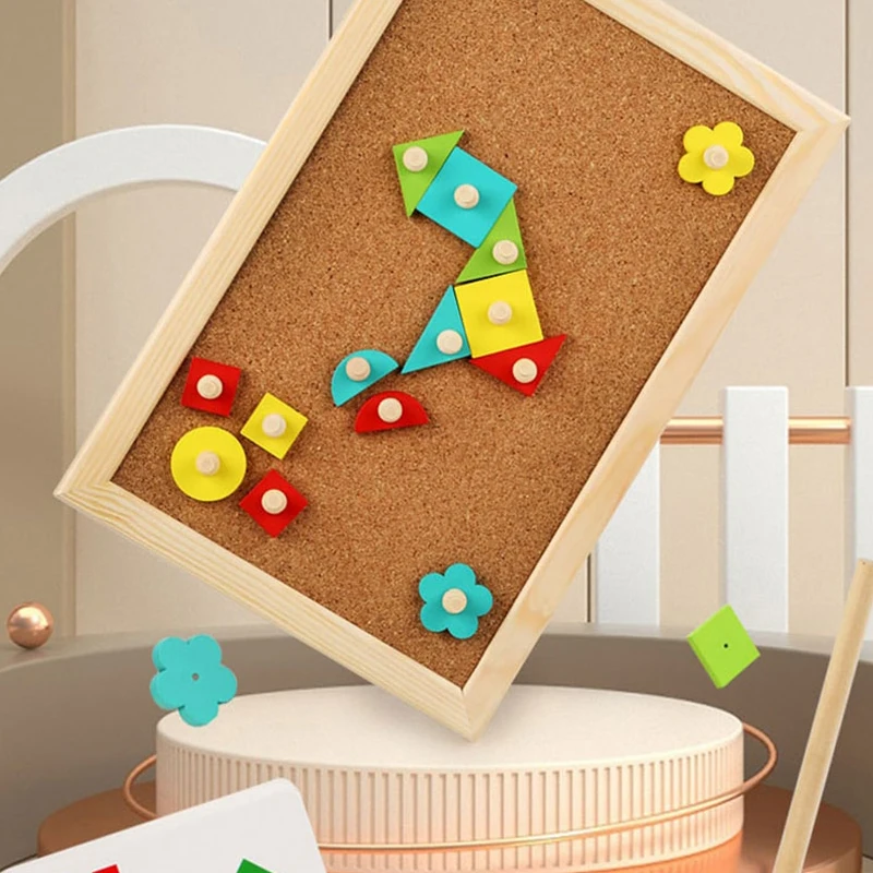 

Montessori Materials Wooden Nail Board Practical Life Materials Toys For Kids 2 To 4 Years Old Learning Activities Children D64Y