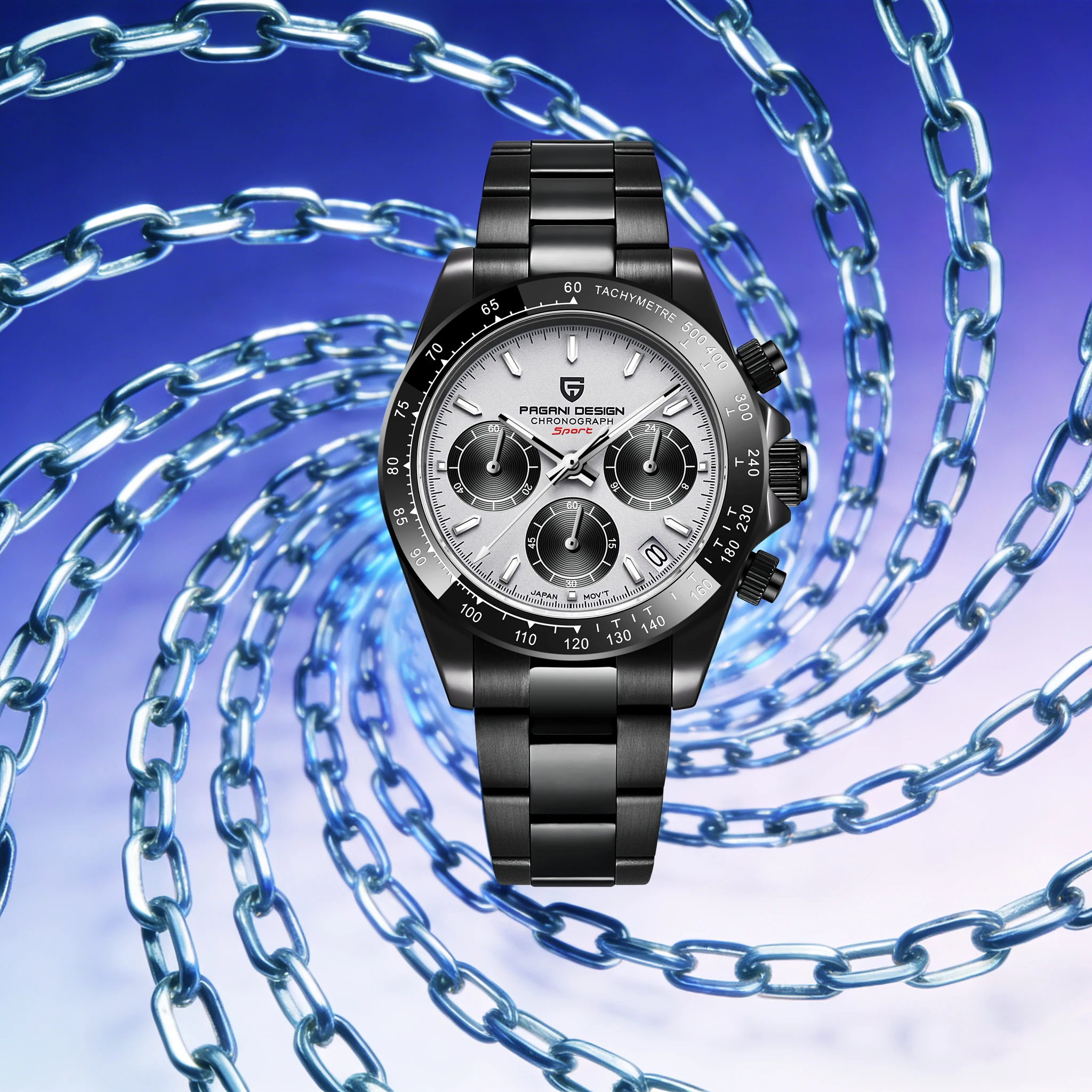 

Мужские эксклюзивные кварцевые часы PAGANI DESIGN Elite, универсальный стиль, VK63, светящиеся стрелки, водонепроницаемые, с функцией хронографа и малым трехстрелочным секундомером