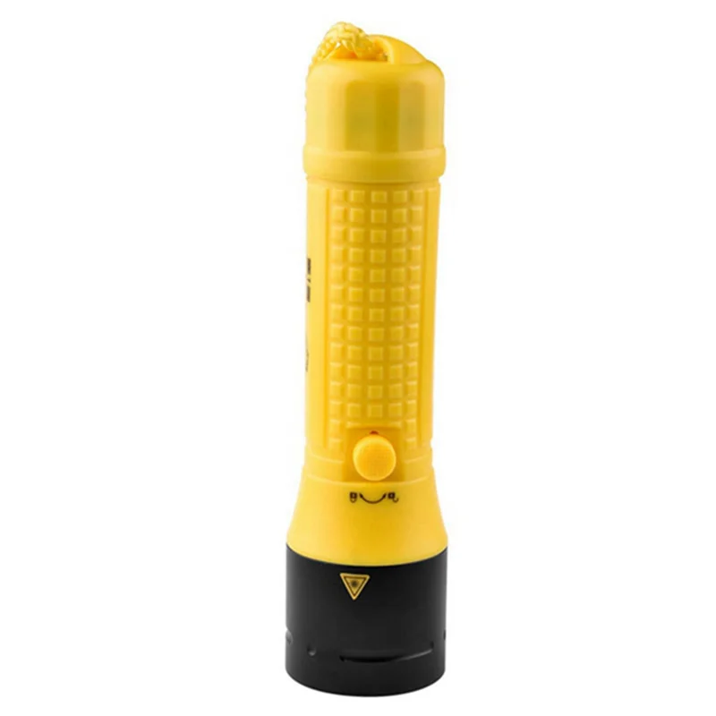 Diving Flashlight 1000LM LED Focused Long Lasting Waterproof Night Diving Fishing IPX8 Underwater Light, Yellow Light