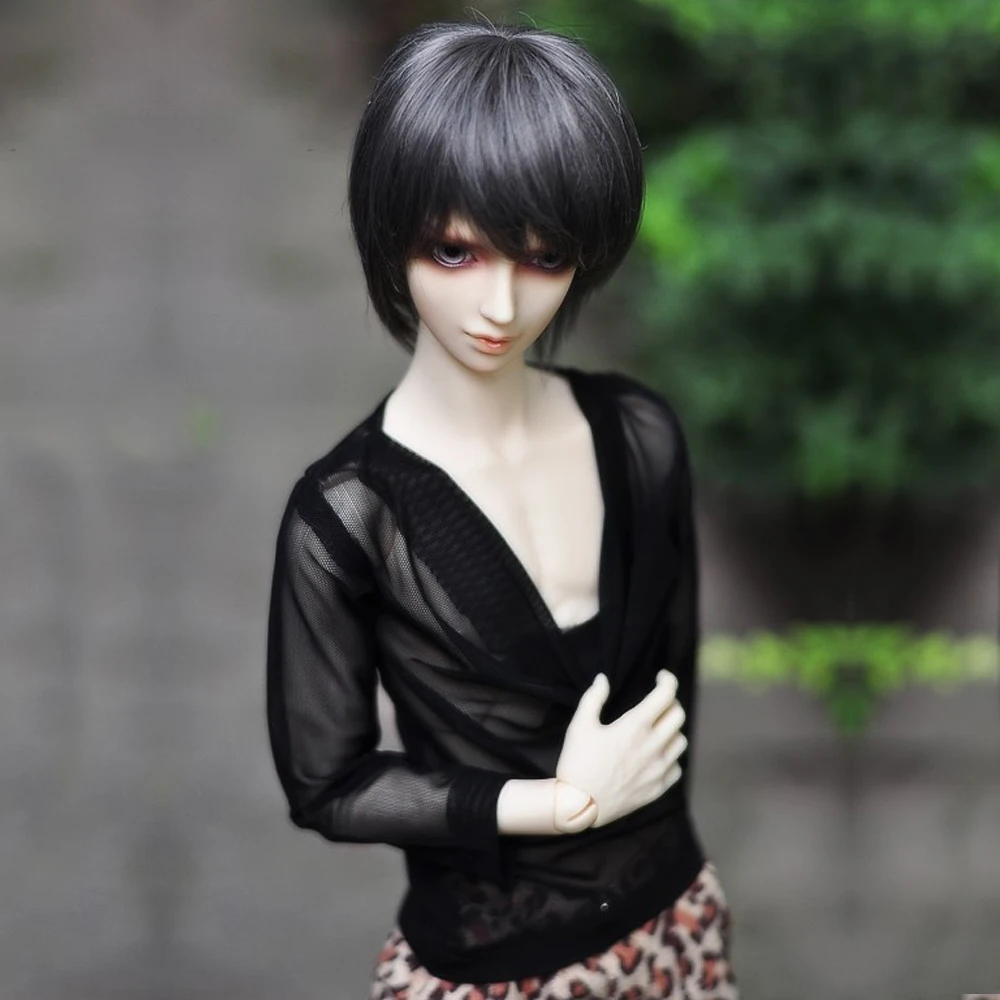 

Детская игрушка ручной работы D03-N437 1/3 1/4 #70 кукла BJD/SD Одежда для куклы черная тонкая рубашка 1 шт.