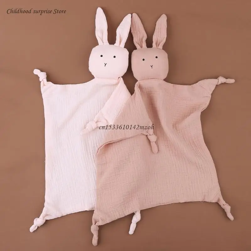 Baby Soothe Appease Towel Bib Soft Animal Rabbit for Doll Sleep Cuddling To Dropship