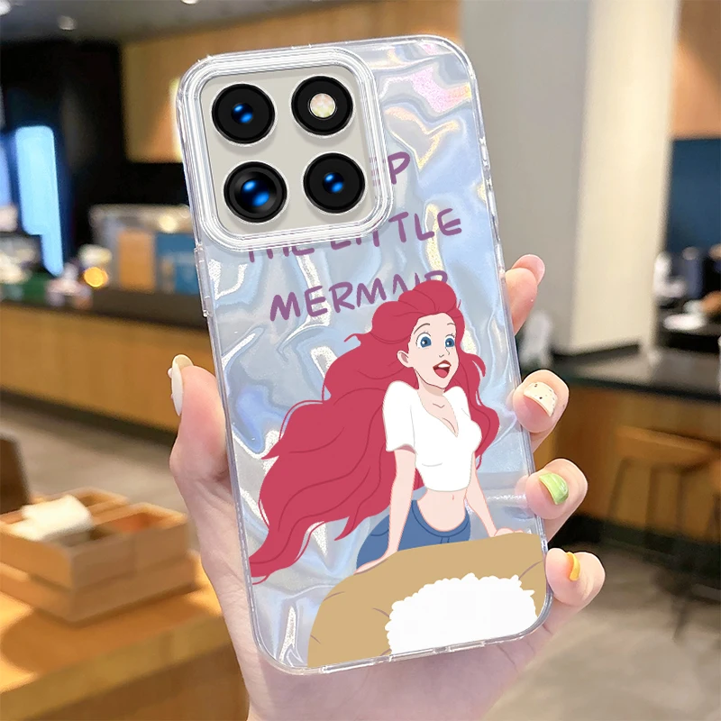 Disney Snow White Ariel Glitter Phone Case for Xiaomi 13T Pro 11 Lite 11i POCO X6 X5 X3 NFC M6 5G M4 M3 M2 F6 F5 F3 C61 4G Cover