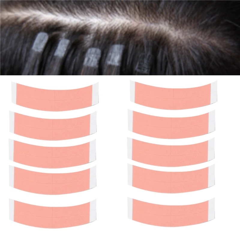 Tira de pelo de extensión adhesiva para tupé/Peluca de encaje, línea de corte de película, doble cinta, súper fuerte, duo-tac, 36 piezas por lote